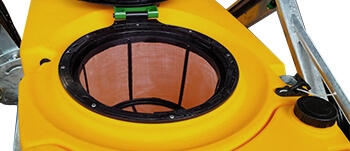 Large opening with spill catcher