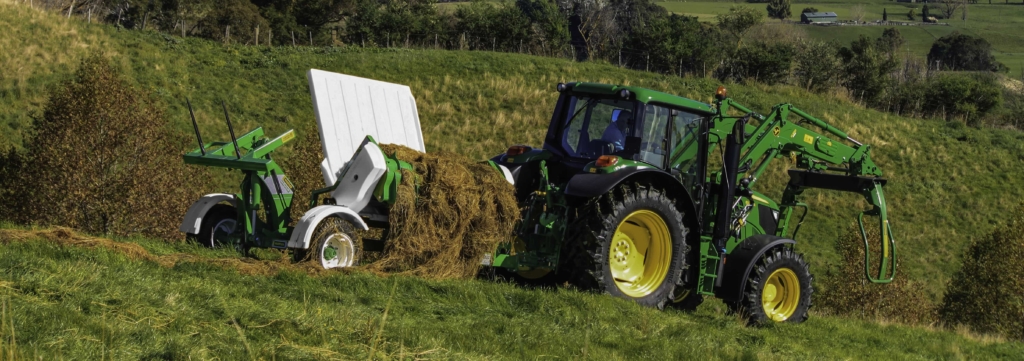 Hustler TX205 Chainless Bale feeder - Stability