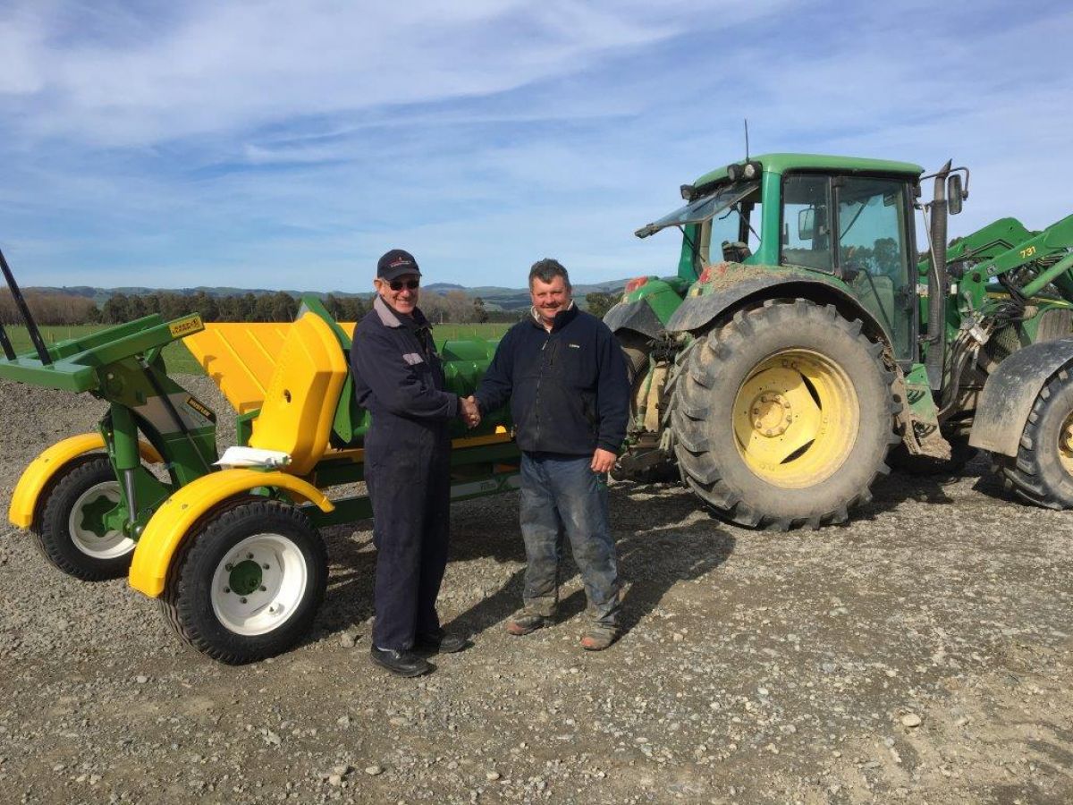 Another very happy customer in the wairarapa takes delivery of his new Chainless X5000, delivered by Alan James of James Trucks n Machinery Masterson.jpg